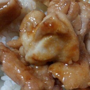 簡単！焼き肉のタレで鶏丼(*^^*)